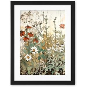 Artery8 Wildflowers Vintage Watercolour Painting Red White Daisy Flowers Spring Field Artwork Framed Wall Art Print 18X24 Inch Artery8 Wildflowers Vintage Watercolour Painting Red White Daisy Flowers Spring Field Artwork Framed Wall Art Print 18X24 Inch