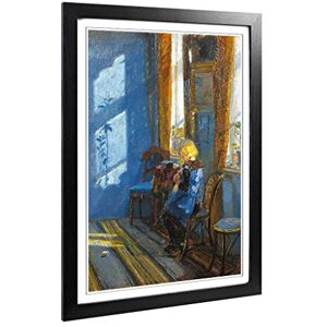 Big Box Art Framed Print of Anna Ancher Sunlight in The Blue Design Wall Art Picture Home Decor for Kitchen, Living Room, Bedroom, Hallway, Black, A2 / 24.5x18 Inch / 62x45cm Big Box Art Framed Print of Anna Ancher Sunlight in The Blue Design Wall Art Picture Home Decor for Kitchen, Living Room, Bedroom, Hallway, Black, A2 / 24.5x18 Inch / 62x45cm