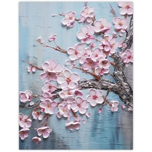 Artery8 Cherry Blossom Splendor Delicate Elegant Pink And Soft Blue Oil Painting Large Wall Art Poster Print Thick Paper 18X24 Inch Artery8 Cherry Blossom Splendor Delicate Elegant Pink And Soft Blue Oil Painting Large Wall Art Poster Print Thick Paper 18X24 Inch