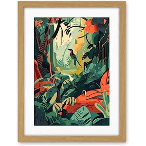 Artery8 Amazon Rainforest Diverse Flora and Tropical Birds Artwork Framed Wall Art Print 18X24 Inch Artery8 Amazon Rainforest Diverse Flora and Tropical Birds Artwork Framed Wall Art Print 18X24 Inch