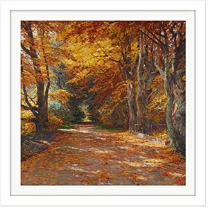 Artery8 Florian Praterallee Autumn Vienna Trees Painting Square Wooden Framed Wall Art Print Picture 16X16 Inch Artery8 Florian Praterallee Autumn Vienna Trees Painting Square Wooden Framed Wall Art Print Picture 16X16 Inch