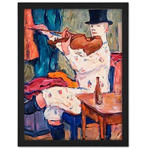 Fine Art Prints Von Hennigs Clown Playing Violin Music Painting Large Framed Art Print Poster Wall Decor 18x24 in Fine Art Prints Von Hennigs Clown Playing Violin Music Painting Large Framed Art Print Poster Wall Decor 18x24 in