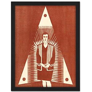 Artery8 Samuel Mesquita Young Woman In Front Of Triangle Artwork Framed Wall Art Print 18X24 Inch Artery8 Samuel Mesquita Young Woman In Front Of Triangle Artwork Framed Wall Art Print 18X24 Inch