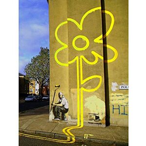 Wee Blue Coo Banksy Yellow Lines Flower Painter Graffiti Street Art Print Poster Wall Decor 12X16 Inch Wee Blue Coo Banksy Yellow Lines Flower Painter Graffiti Street Art Print Poster Wall Decor 12X16 Inch