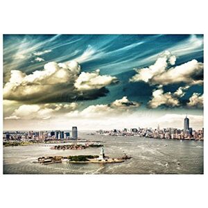 Wee Blue Coo Photo Cityscape New York City USA Statue Liberty Clouds Wall Art Print Wee Blue Coo Photo Cityscape New York City USA Statue Liberty Clouds Wall Art Print