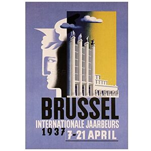 Wee Blue Coo Vintage Ad Brussels Annual International Fair Belgium Wall Art Print Wee Blue Coo Vintage Ad Brussels Annual International Fair Belgium Wall Art Print