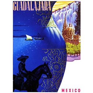 Wee Blue Coo Travel Guadalajara Mexico Sea Ship Stars Horse Church Art Print Poster Wall Decor 12X16 Inch Wee Blue Coo Travel Guadalajara Mexico Sea Ship Stars Horse Church Art Print Poster Wall Decor 12X16 Inch