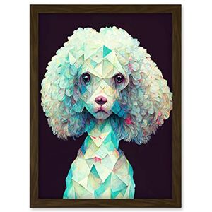 Doppelganger33 LTD The Polygon Poodle Abstract Teal Dog Painting Artwork Framed Wall Art Print A4 Doppelganger33 LTD The Polygon Poodle Abstract Teal Dog Painting Artwork Framed Wall Art Print A4