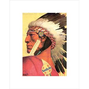 Wee Blue Coo Painting Santa Fe Villa Indian Chief Native American Wall Art Print Wee Blue Coo Painting Santa Fe Villa Indian Chief Native American Wall Art Print