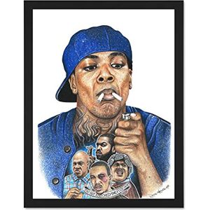 Wee Blue Coo Wayne Maguire Tattooed Smokey Craig Big Worm Inked Ikon Large Framed Art Print Poster Wall Decor 18x24 inch Wee Blue Coo Wayne Maguire Tattooed Smokey Craig Big Worm Inked Ikon Large Framed Art Print Poster Wall Decor 18x24 inch