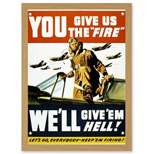 Artery8 - War World WW2 USA Pilot Fighter - Advert Jet Plane - Framed Wall Art Print Artery8 - War World WW2 USA Pilot Fighter - Advert Jet Plane - Framed Wall Art Print