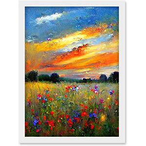 Doppelganger33 LTD Sunset Wildflower Peaceful Summer Meadow Oil Painting Artwork Framed A3 Wall Art Print Doppelganger33 LTD Sunset Wildflower Peaceful Summer Meadow Oil Painting Artwork Framed A3 Wall Art Print