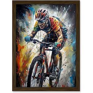 Artery8 Bike Rider Racing Paint Splat Sport Bicycle Race Artwork Framed A3 Wall Art Print Artery8 Bike Rider Racing Paint Splat Sport Bicycle Race Artwork Framed A3 Wall Art Print