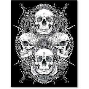 Artery8 Human Skulls Black White Trippy Tribal Mandala Living Room Artwork Framed Wall Art Print A4 Artery8 Human Skulls Black White Trippy Tribal Mandala Living Room Artwork Framed Wall Art Print A4