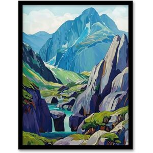 Artery8 Snowdonia National Park Wales Landscape Painting Living Room Artwork Framed Wall Art Print 18X24 Inch Artery8 Snowdonia National Park Wales Landscape Painting Living Room Artwork Framed Wall Art Print 18X24 Inch