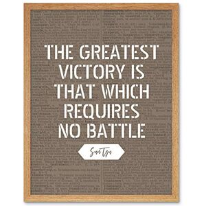 Artery8 Dictionary Inspiring Quote Sun Tzu Greatest Victory No Battle Art Print Framed Poster Wall Decor 12x16 inch Artery8 Dictionary Inspiring Quote Sun Tzu Greatest Victory No Battle Art Print Framed Poster Wall Decor 12x16 inch