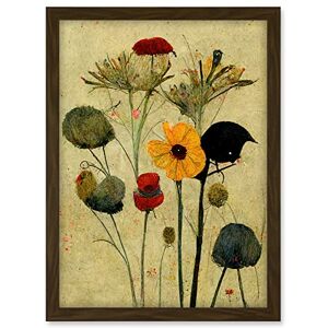 Doppelganger33 LTD Colourful Abstract Autumn Wildflowers Artwork Framed A3 Wall Art Print Doppelganger33 LTD Colourful Abstract Autumn Wildflowers Artwork Framed A3 Wall Art Print