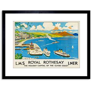 Wee Blue Coo Travel Rail Train Rothesay Scotland Clyde River Framed Wall Art Print Wee Blue Coo Travel Rail Train Rothesay Scotland Clyde River Framed Wall Art Print