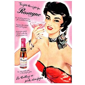 Wee Blue Coo Ad Drink Alcohol Rosayne Wine Fizzy Pink Champagne UK Wall Art Print Wee Blue Coo Ad Drink Alcohol Rosayne Wine Fizzy Pink Champagne UK Wall Art Print