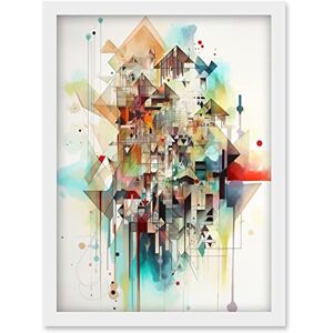 Artery8 Abstract Geometric Fractal Shapes - A4 - Framed Wall Art Artery8 Abstract Geometric Fractal Shapes - A4 - Framed Wall Art