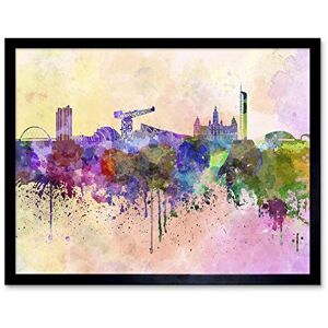 Wee Blue Coo Painting Illustration Cityscape Paint Splash Skyline Glasgow Art Print Framed Poster Wall Decor 12X16 Inch Wee Blue Coo Painting Illustration Cityscape Paint Splash Skyline Glasgow Art Print Framed Poster Wall Decor 12X16 Inch