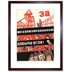 Wee Blue Coo VINTAGE AD COAL MINE COMMUNISM SOVIET UNION FRAMED PRINT F97X3000 Wee Blue Coo VINTAGE AD COAL MINE COMMUNISM SOVIET UNION FRAMED PRINT F97X3000