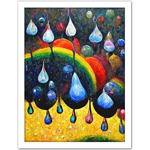Doppelganger33 LTD The Storm Of Rainbows Abstract Modern Oil Painting Artwork Framed Wall Art Print 18X24 Inch Doppelganger33 LTD The Storm Of Rainbows Abstract Modern Oil Painting Artwork Framed Wall Art Print 18X24 Inch