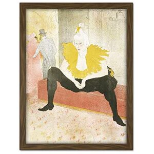 Artery8 Toulouse-Lautrec Clowness Mademoiselle Cha-U-Ka-O Painting Artwork Framed Wall Art Print 18X24 Inch Artery8 Toulouse-Lautrec Clowness Mademoiselle Cha-U-Ka-O Painting Artwork Framed Wall Art Print 18X24 Inch