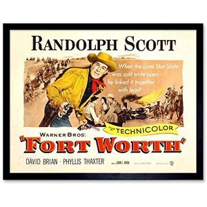 Wee Blue Coo Advert Movie Film Fort Worth Randolph Scott Cowboy Western Texas Art Print Framed Poster Wall Decor 12X16 Inch Wee Blue Coo Advert Movie Film Fort Worth Randolph Scott Cowboy Western Texas Art Print Framed Poster Wall Decor 12X16 Inch