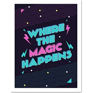 Wee Blue Coo Disco Kitchen Magic Happens Large Framed Art Print Wall Poster 18x24 inch Wee Blue Coo Disco Kitchen Magic Happens Large Framed Art Print Wall Poster 18x24 inch