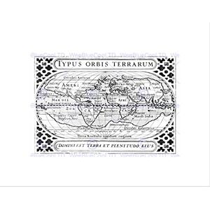 Wee Blue Coo Map Antique Basic World Globe Latins Picture Wall Art Print Wee Blue Coo Map Antique Basic World Globe Latins Picture Wall Art Print