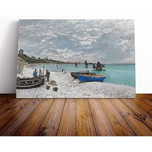 Big Box Art Canvas Print Wall Art Claude Monet The Beach at Sainte-Adresse (1) Mounted & Stretched Box Frame Picture Home Decor for Kitchen, Living Room, Bedroom, Hallway, Multi-Colour, 24x16 Inch Big Box Art Canvas Print Wall Art Claude Monet The Beach at Sainte-Adresse (1) Mounted & Stretched Box Frame Picture Home Decor for Kitchen, Living Room, Bedroom, Hallway, Multi-Colour, 24x16 Inch