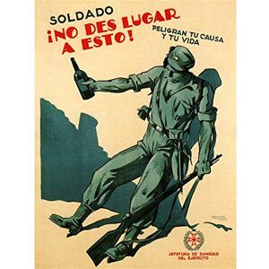 Wee Blue Coo War Spanish Civil Republican Don't Drink Spain Vintage Advertising Art Print Poster Wall Decor 12X16 Inch Wee Blue Coo War Spanish Civil Republican Don't Drink Spain Vintage Advertising Art Print Poster Wall Decor 12X16 Inch