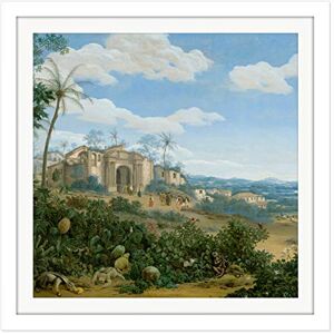 Artery8 Frans Jansz Post View Of Olinda Brazil Painting Square Wooden Framed Wall Art Print Picture 16X16 Inch Artery8 Frans Jansz Post View Of Olinda Brazil Painting Square Wooden Framed Wall Art Print Picture 16X16 Inch