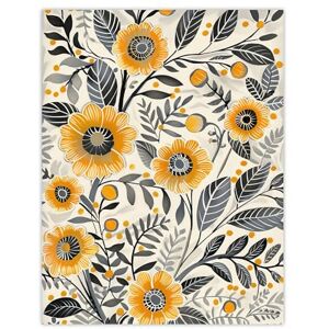 Artery8 Yellow Black Marigold Flowers Pattern Wildflowers Living Room Extra Large XL Wall Art Poster Print Artery8 Yellow Black Marigold Flowers Pattern Wildflowers Living Room Extra Large XL Wall Art Poster Print