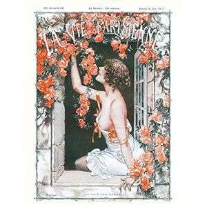 Artery8 La Vie Parisienne Window Roses Flowers Magazine Cover Large Wall Art Poster Print Thick Paper 18X24 Inch Artery8 La Vie Parisienne Window Roses Flowers Magazine Cover Large Wall Art Poster Print Thick Paper 18X24 Inch