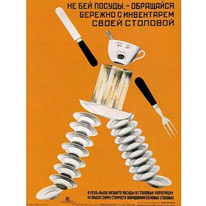 Wee Blue Coo Kitchen Utensil Care Soviet Union Communism Vintage Advertising Art Print Poster Wall Decor 12X16 Inch Wee Blue Coo Kitchen Utensil Care Soviet Union Communism Vintage Advertising Art Print Poster Wall Decor 12X16 Inch