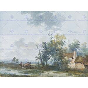 Wee Blue Coo Painting Landscape Rural Moreau Cottage Horse Cart Wall Art Print Wee Blue Coo Painting Landscape Rural Moreau Cottage Horse Cart Wall Art Print