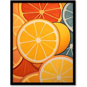 Artery8 Lemons and Oranges Oil Painting Abstract Fruit Slices Kitchen Artwork Framed Wall Art Print A4 Artery8 Lemons and Oranges Oil Painting Abstract Fruit Slices Kitchen Artwork Framed Wall Art Print A4