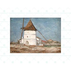 Wee Blue Coo Painting Henry Dezire Moulin A Vent Ile D'oleron Annees Wall Art Print Wee Blue Coo Painting Henry Dezire Moulin A Vent Ile D'oleron Annees Wall Art Print