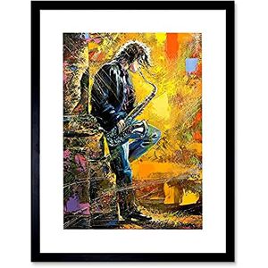 Wee Blue Coo Musician Jazz Saxophone Unframed Art Print Poster Wall Decor 12x16 inch Wee Blue Coo Musician Jazz Saxophone Unframed Art Print Poster Wall Decor 12x16 inch