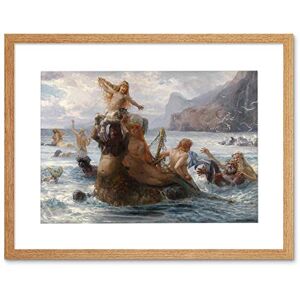 Wee Blue Coo Painting Allegory Greek Fischer-corlin Mermaids Centaurs Framed Wall Art Print Wee Blue Coo Painting Allegory Greek Fischer-corlin Mermaids Centaurs Framed Wall Art Print