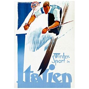 Wee Blue Coo Travel Tourism Winter Sport Ski Speed Italy Snow Wall Art Print Wee Blue Coo Travel Tourism Winter Sport Ski Speed Italy Snow Wall Art Print