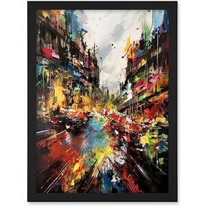 Artery8 City Life Traffic Grey Abstract Action Cityscape Artwork Framed A3 Wall Art Print Artery8 City Life Traffic Grey Abstract Action Cityscape Artwork Framed A3 Wall Art Print