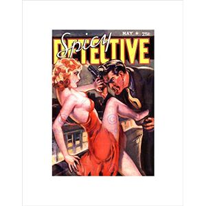 Wee Blue Coo MAG VINTAGE SPICY DETECTIVE WOMAN MAN GUN CRIME 1938 FRAMED ART PRINT B12X10763 Wee Blue Coo MAG VINTAGE SPICY DETECTIVE WOMAN MAN GUN CRIME 1938 FRAMED ART PRINT B12X10763