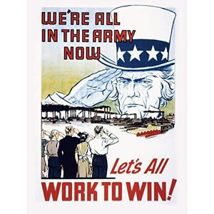 Fine Art Prints War WWII USA Uncle Sam Salutes Workers Victory Advert Premium Wall Art Canvas Print 45,7 x 61 cm Fine Art Prints War WWII USA Uncle Sam Salutes Workers Victory Advert Premium Wall Art Canvas Print 45,7 x 61 cm