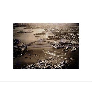 Wee Blue Coo VINTAGE AERIAL VIEW SPEED BOAT SYDNEY HARBOUR AUSTRALIA FRAMED PRINT B12X3426 Wee Blue Coo VINTAGE AERIAL VIEW SPEED BOAT SYDNEY HARBOUR AUSTRALIA FRAMED PRINT B12X3426