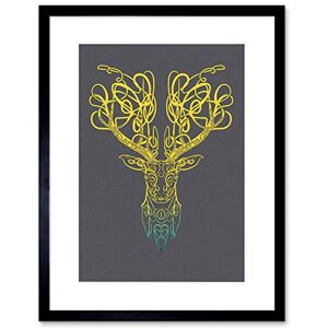 Wee Blue Coo Celtic Knot Stag Head Deer Ornate Decorative Scottish Framed Wall Art Print Wee Blue Coo Celtic Knot Stag Head Deer Ornate Decorative Scottish Framed Wall Art Print