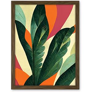 Wee Blue Coo Abstract Boho Colour Exotic Tropical Leaves Botanical Artwork Framed Wall Art Print 18X24 Inch Wee Blue Coo Abstract Boho Colour Exotic Tropical Leaves Botanical Artwork Framed Wall Art Print 18X24 Inch
