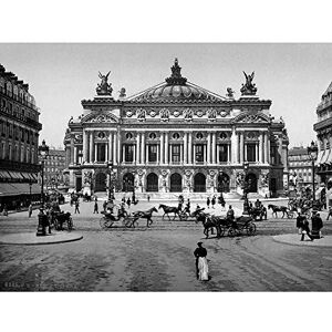 Wee Blue Coo The Opera House Paris France 1890 Old BW Art Print Poster Wall Decor 12X16 Inch Wee Blue Coo The Opera House Paris France 1890 Old BW Art Print Poster Wall Decor 12X16 Inch